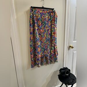 Violet Skies Floral Multicolor Women's Skirt size Large